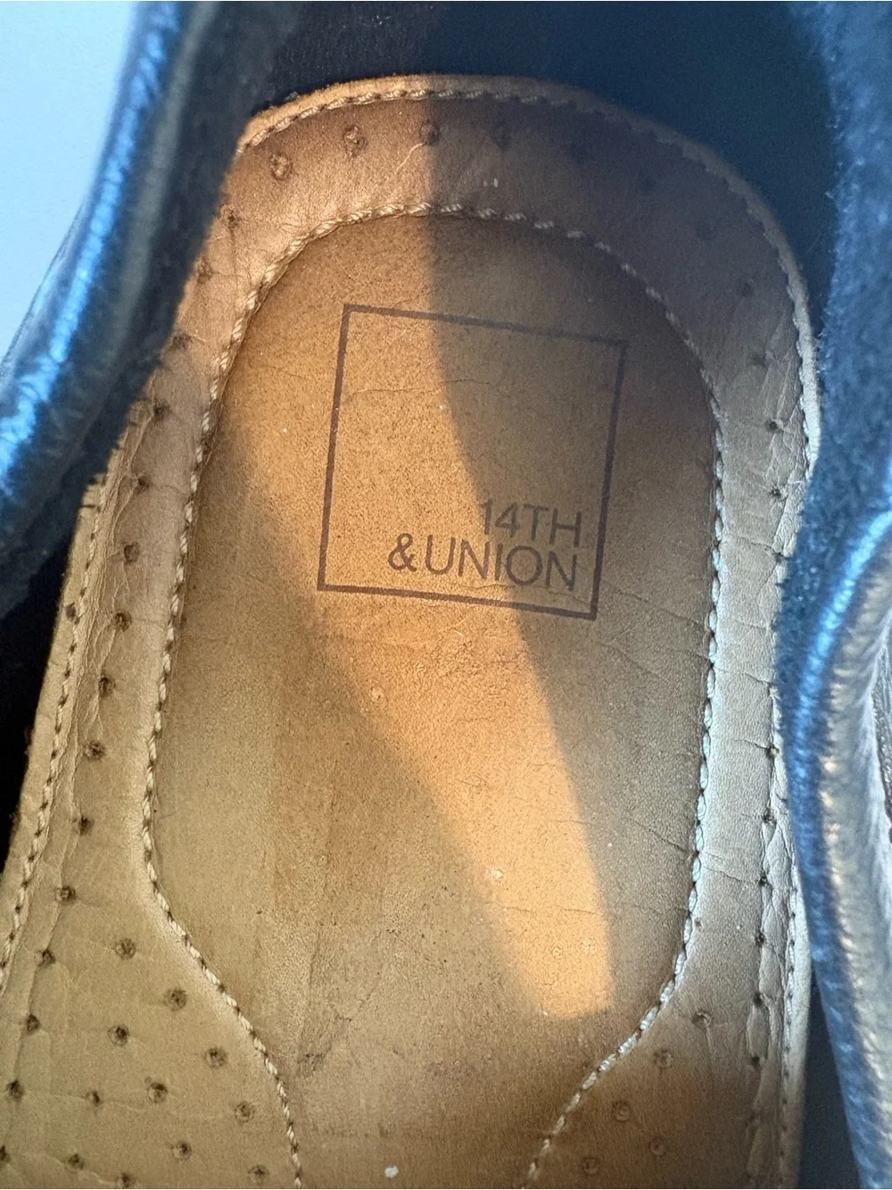 14th & Union Black Pebbled Leather Slip-On Driving Loafers Excellent Condition
